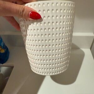 Textured White Ceramic planter pot